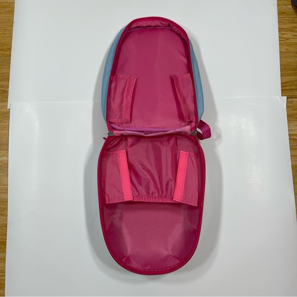 Blue Pink Owl Hard Shell Cover Travel Backpack - Picture 10 of 13